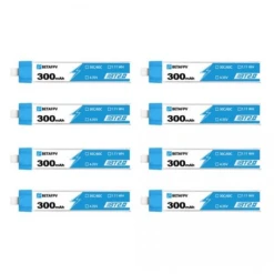 BetaFPV - Set Van 8 LiHV 1S 300mAh 30C Batterijen (BT2.0)
